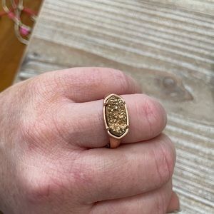 Kendra Scott rose gold drusy ring